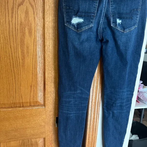 Like new!! American Eagle Outfitters Distressed Indigo Skinny Jeans - Image 2