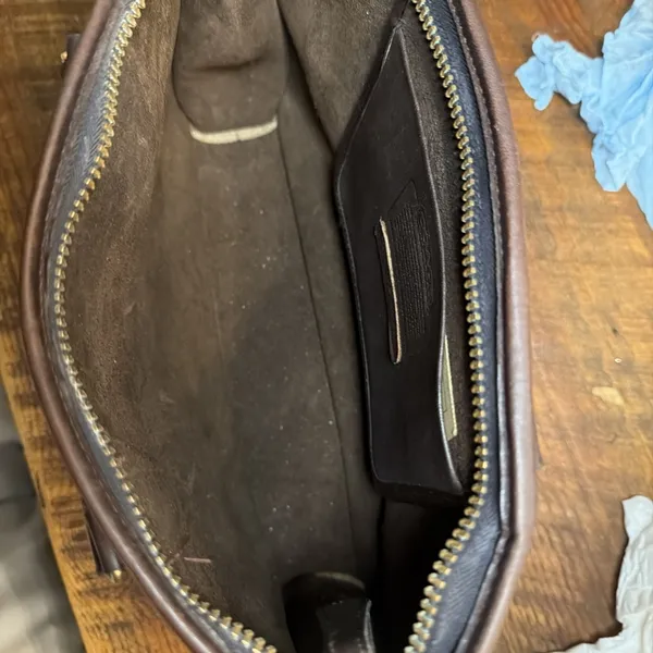 RARE Coach 1970's Vtg Brown Leather Bonnie Cashin Sm Briefcase Bag Made in NYC! - Image 7