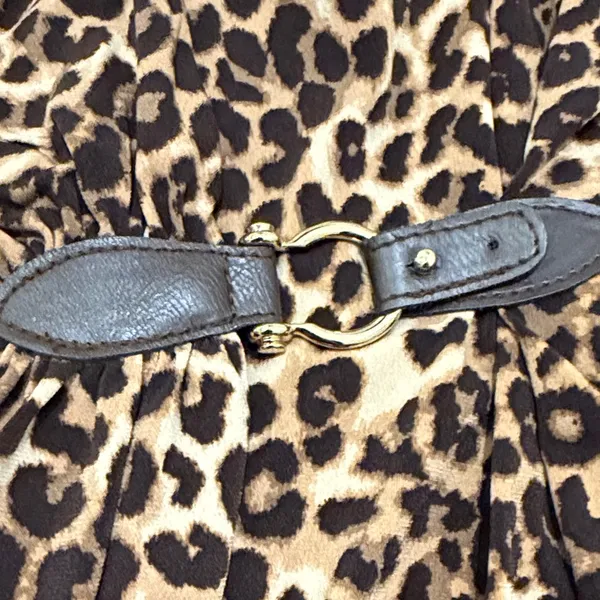 Charter Club Brown Leopard Print Long Sleeve Dress - Image 4