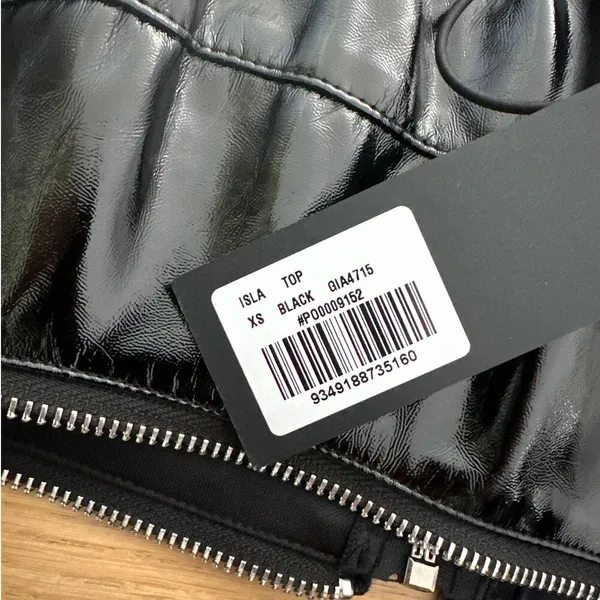 I.AM.GIA - Isla PU Crop Top in Black - Image 2