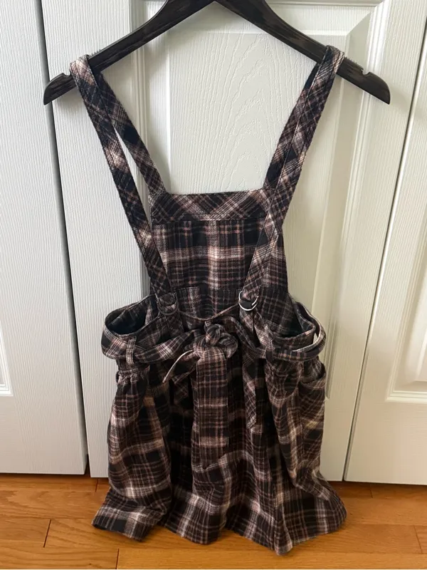Free People Clover Pinafore Dress in Neutral Combo - Image 3