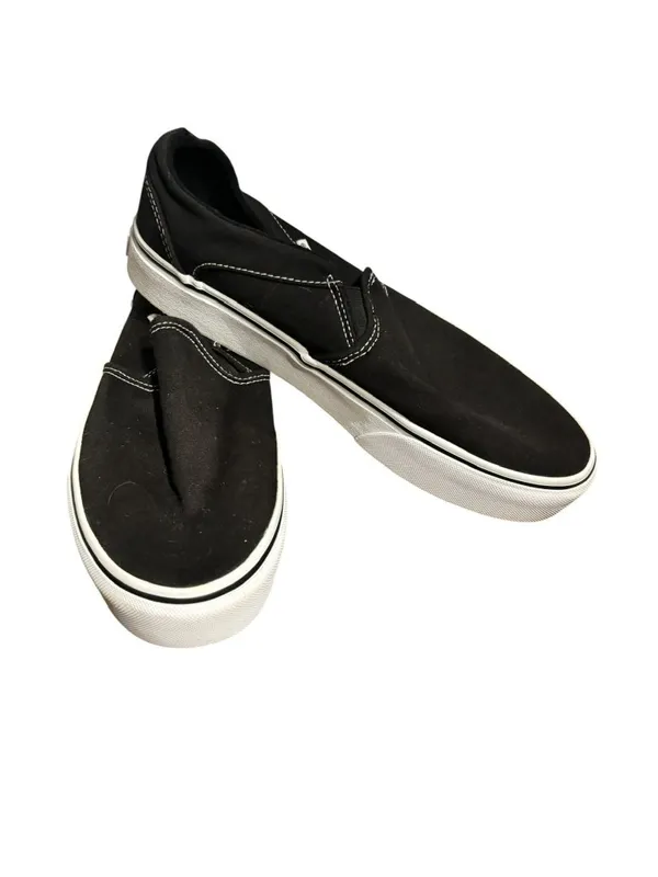 Vans Asher Women's Black & White Slip-on Shoes - Image 3