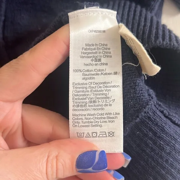 ✨Madewell Linden Scoop Sweater Dark Baltic Sz Medium Tee✨ - Image 8
