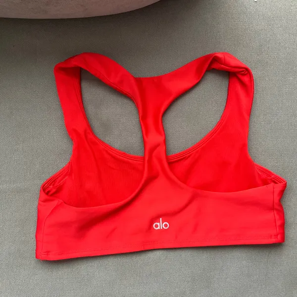 Alo Yoga Airlift Advantage Racerback Bra Red Hot Summer M - Image 4