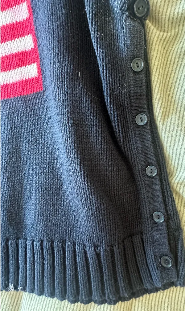 Vintage American Flag sleeveless sweater top - Image 3