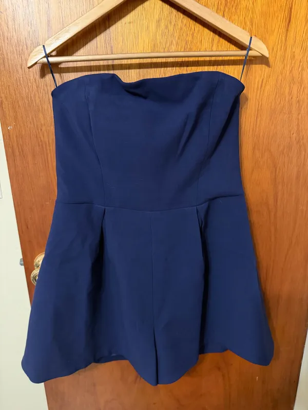 x REVOLVE Karoline Strapless Playsuit in Navy - Image 3