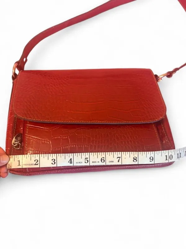 Liz & Co vintage y2k red croc embossed shoulder bag - Image 4
