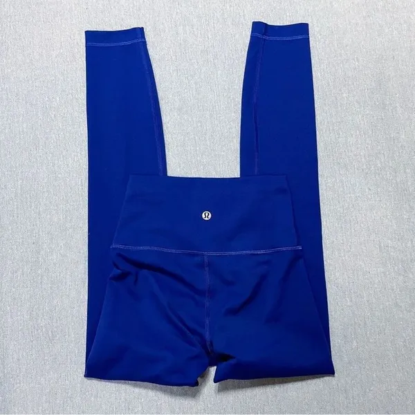 Lululemon Wunder Train Mid Rise Tights Size 2 Blue Gym Active Athletic Tight - Image 3