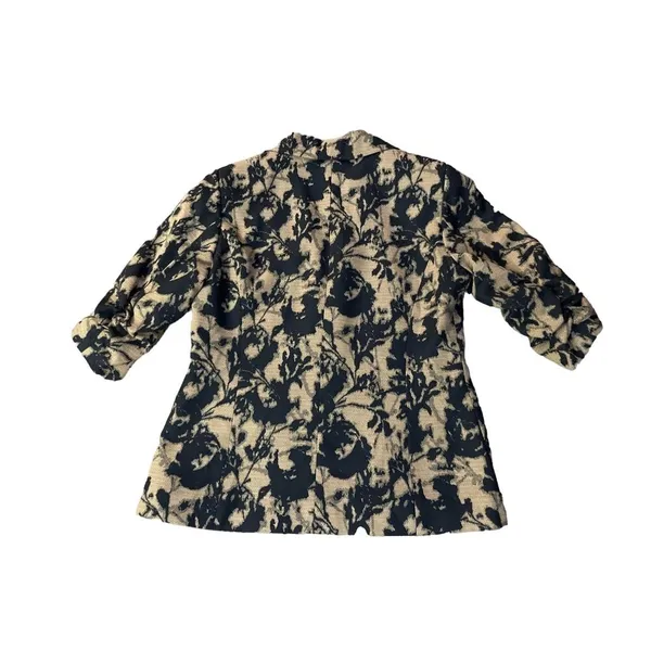 Coldwater Creek Blazer Womens PS6-8 Petites Used Black Brown Lined 3/4 Sleeve - Image 5