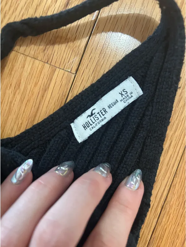 Black Hollister Knit Midi Dress - Image 3