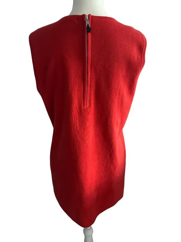 LAUREN RALPH LAUREN Orange Knit Back Zip Tank Top Size Large - Image 7