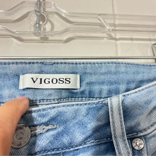 Vigoss Thompson Tomboy Boyfriend Jeans Womens 31 Distressed Light Wash - Image 6
