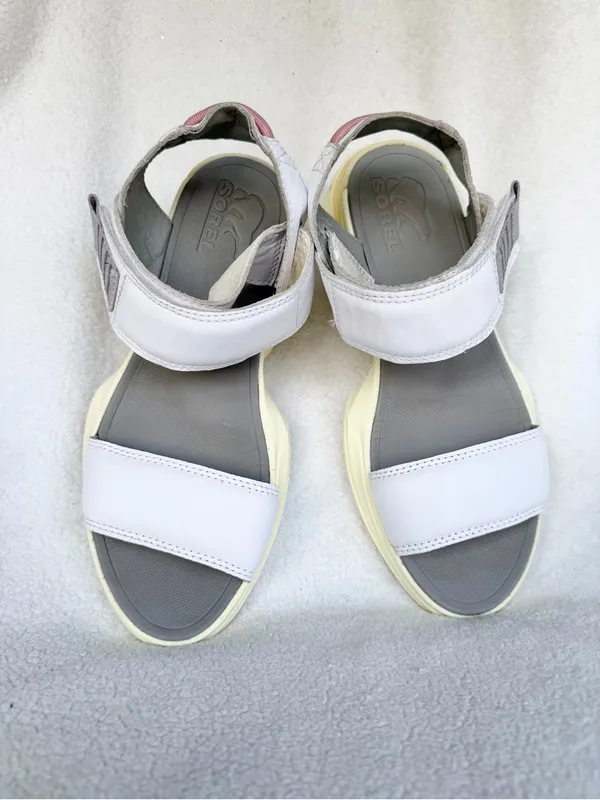 Sorel Explorer Blitz Stride Women’s 7.5 US Sandals Leather White NL4742-100 - Image 2