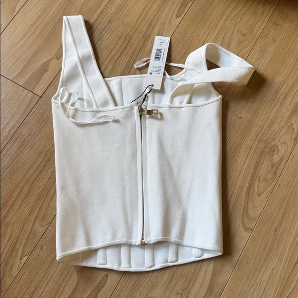 Alice + Olivia Cream Corset Top - Image 2