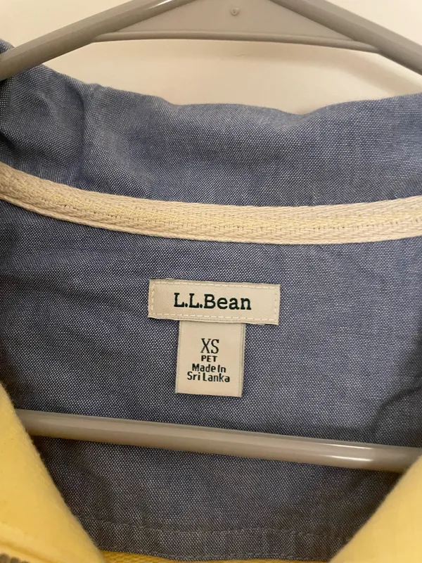 LL BEAN Nautical Yellow Pullover  - Image 2