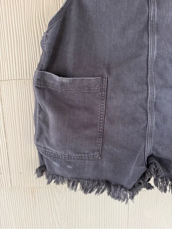 Aerie Denim Shortalls - Black - Image 2