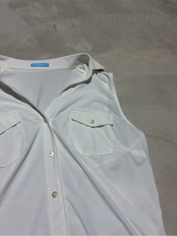 J. McLaughlin Sleeveless Button - Image 4