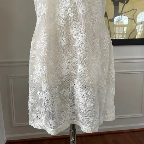 Victoria's Secret stretchy sheer lace chemise ivory Small - Image 4