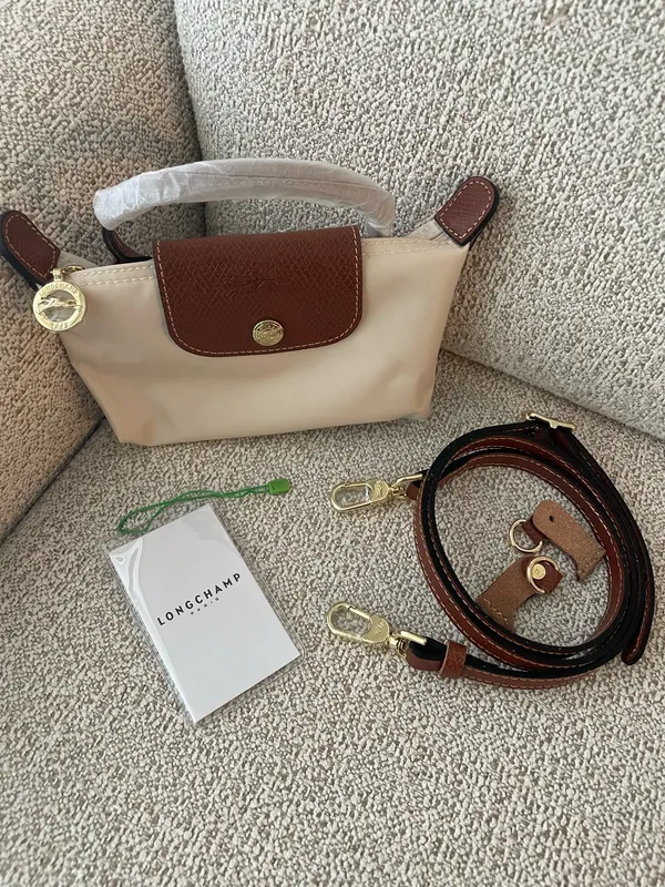 NWT Longchamp Le Pliage Mini Paper with Strap - Image 2