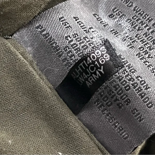 Levi’s Quilted Utility Military Jacket Epaulets Army Green XL - Image 5