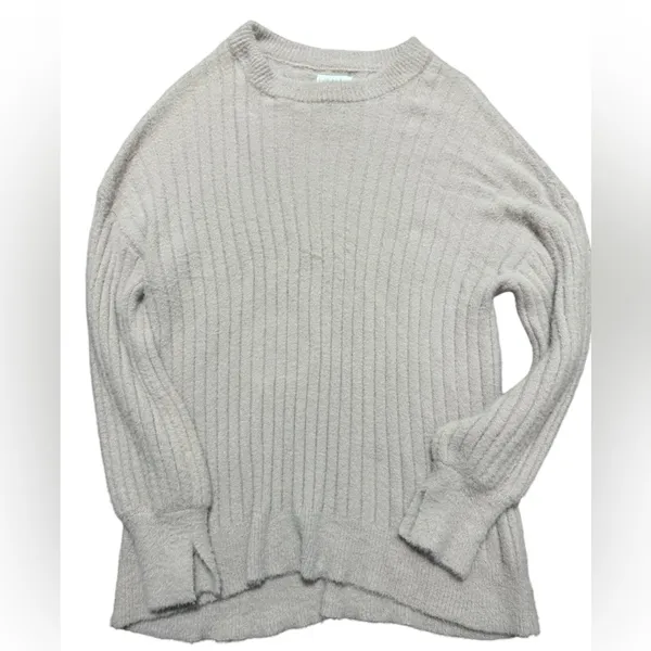 Aerie‎ Small Light Pink Long Sleeve Oversized Ribbed Fuzzy Soft Womens Sweater - Image 8