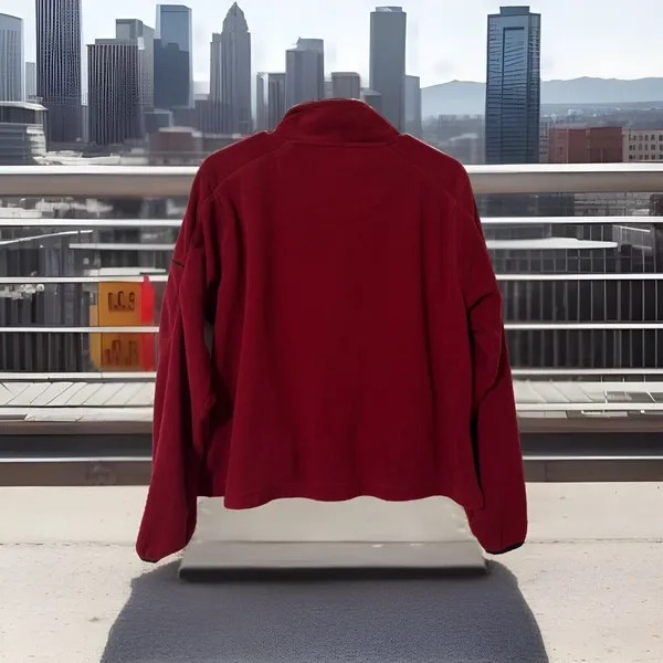 Vintage 90s Wilson Full‎ Zip Athletic Fleece Hoodie Red Jacket - Womens XL - Image 7