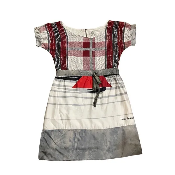 Launch by Susan Young abstract sailboat novelty 100% silk dress size XS‎ - Image 11