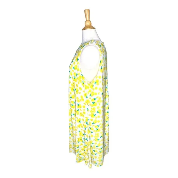 Pappagallo Shift Dress Womens XL Yellow‎ Lemon Print Sleeveless Summer Mini - Image 11
