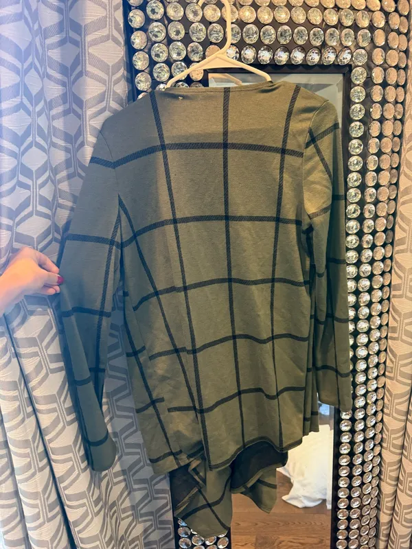 Mts green plaid cardigan - Image 4