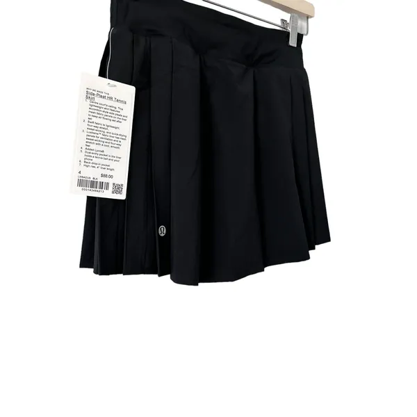 Lululemon Side-Pleat High-Rise Tennis Black Skirt Size 4 NWT - Image 6