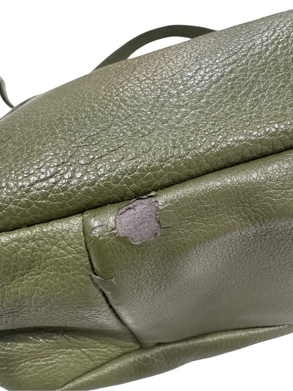 Fossil Skylar Olive Green Leather Hobo Shoulder Bag Purse Handbag - Image 9