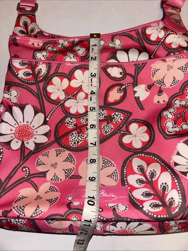 Vera Bradley Lighten Up Slim Crossbody Bag In Retired Blush Pink Floral Design - Image 10
