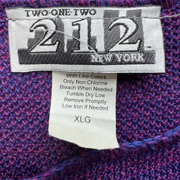 Vintage 212 New York Purple & Pink open weave knit sweater - Image 3