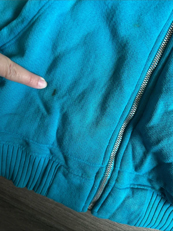 Cotton Citizen Turquoise Zip-Up Hoodie Jacket - Image 3