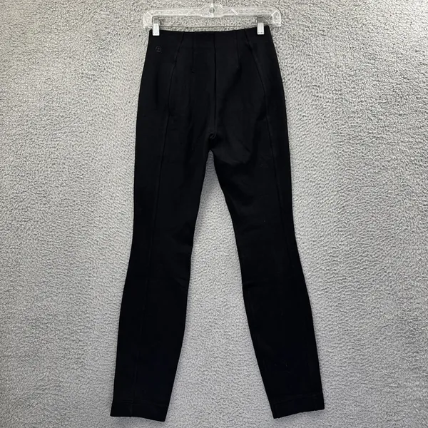 Lululemon Stretch Knit High Rise Pull On Pants Black Athleisure Women Small x 29 - Image 4