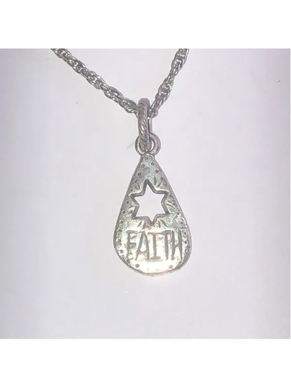 Silver Tone Faith Star Boho Pendant Necklace - Image 5