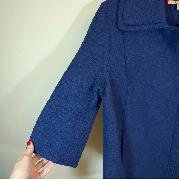 Beyond Threads Alpaca Wool Cardigan Zip Up Sweater Blue Women’s‎ Medium Peru - Image 5