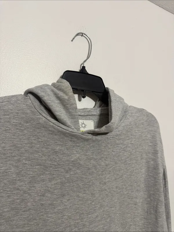 Aerie Light Gray Hooded Pullover Sweatshirt - Image 4