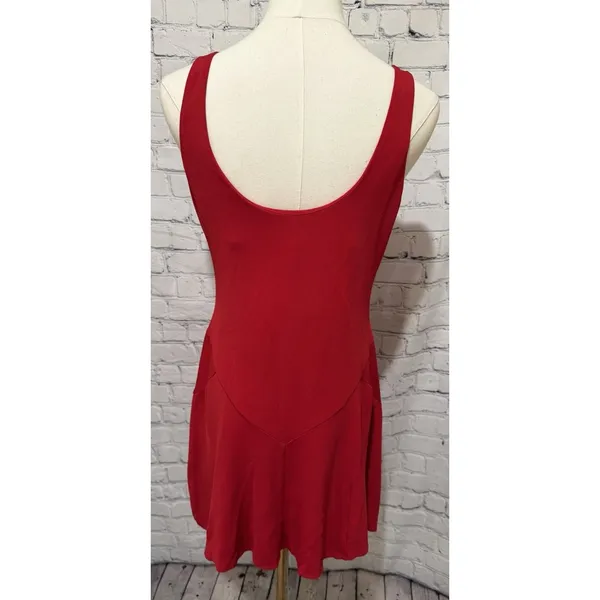 POLO RALPH LAUREN Skater Ponte Dress Red Fit Flare Stretchy Bright Small - Image 2