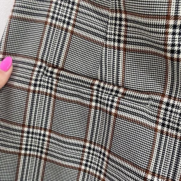 WRAY Jenae Check High Waist Trousers Plaid Suiting Pants Chic Sz‎ 4 - Image 7