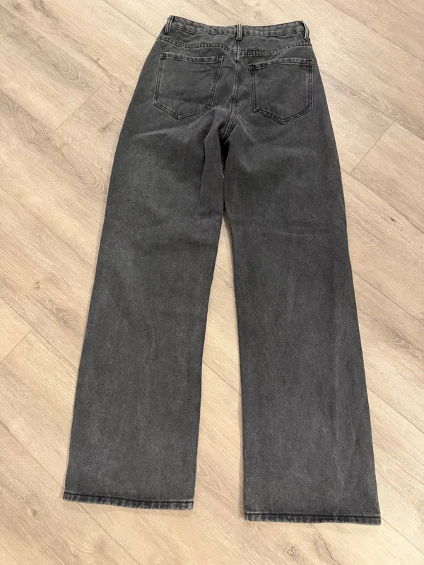 No Label Men's Distressed Wide Leg Jeans - 28x32 - Image 2