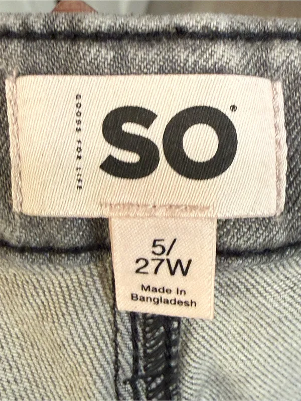 SO Wide-Leg High-Rise Jeans - Grey Mineral Wash - Image 6