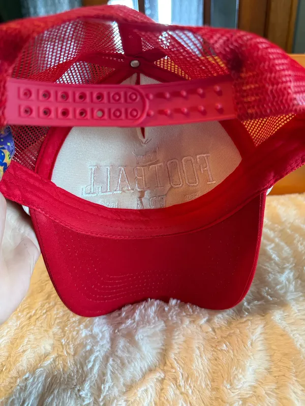 Worn/West red football SnapBack hat - Image 2