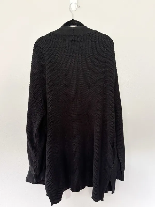 Universal Threads Black Textured Knit Open-Front Cardigan XL - Image 8