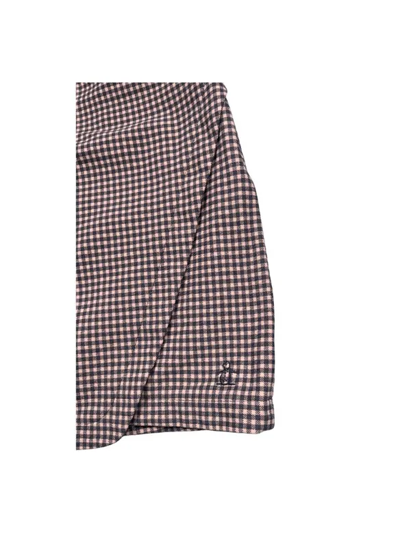 Munsingwear Golf Skort S Pink Navy Houndstooth Wrap Skirt - Image 3