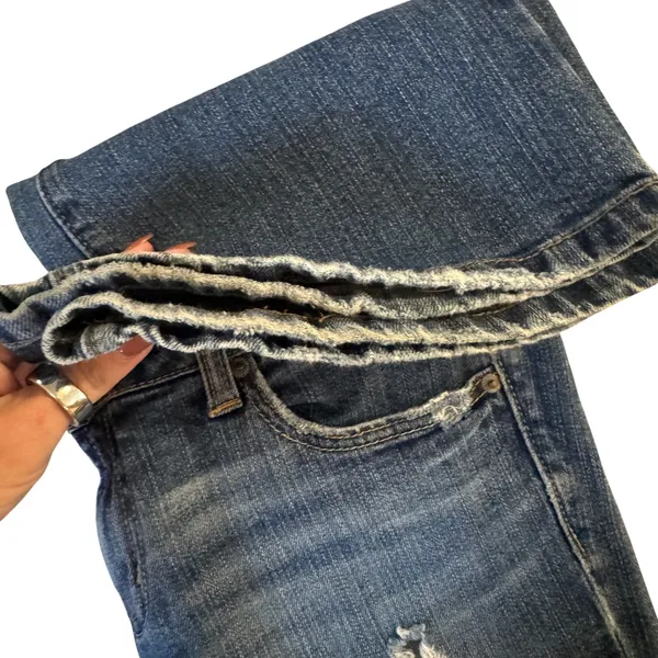 American Eagle Favorite Boyfriend Jeans Stretch Blue Low Rise‎ 8S 8 Short Y2K - Image 14