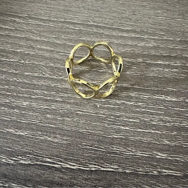Revolve Gold Plated Ring 7 Open Loop - Image 2
