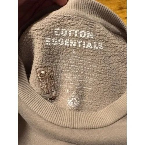 Western‎ Embroidered Cropped Sweatshirt Large Taupe Pullover Cowgirl Boho Rodeo - Image 4