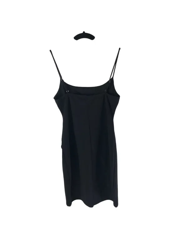 Lulus Black Sleeveless Spaghetti Strap Mini Dress Bodycon Cutout Size M - Image 2