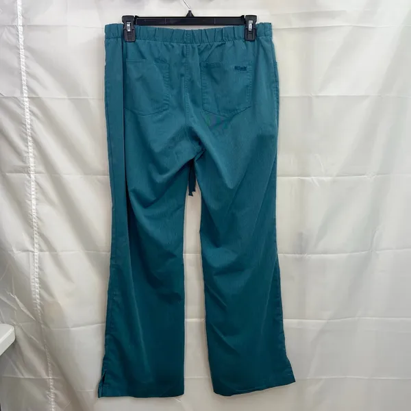 Grey's Anatomy women's teal elastic drawstring pocket‎ straight scrubs pants M - Image 6